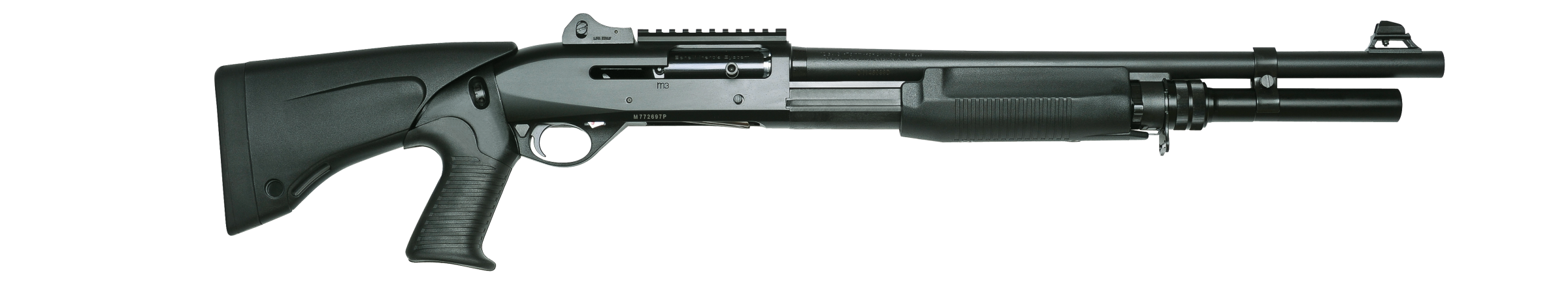 Benelli M3 Tactical 12 Ga 19.75″ 7 RD Pistol Grip Stock Ghost Ring Sight